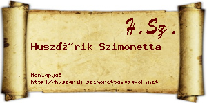 Huszárik Szimonetta névjegykártya